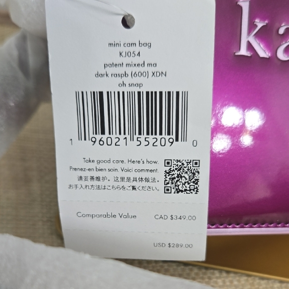 💫SALE Kate Spade Purple Crossbody Bag with Elegant Glossy Finish - Picture 5 of 11